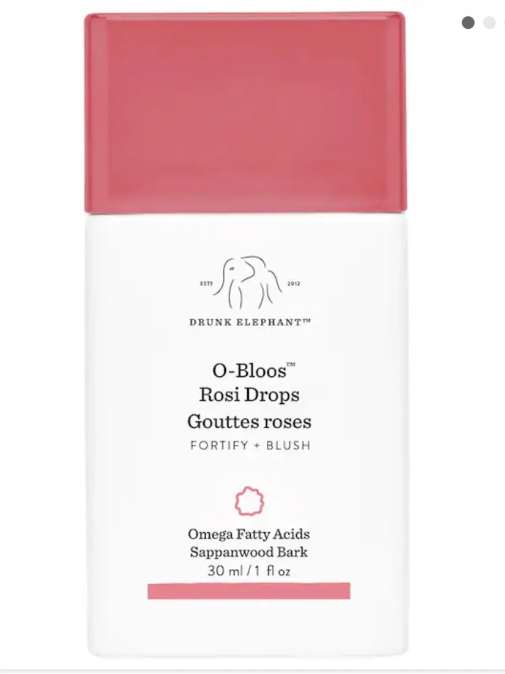 Drunk Elephant O-Bloos Rosi Drops Box skincare as makeup